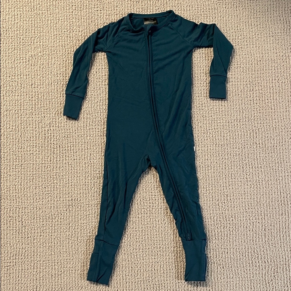 Little Sleepies Deep Teal Footie Pajamas